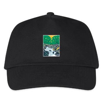 Becky Falls auf Dartmoor WPA Poster Art Deco - Kinder Basecap - Schwarz - Vorne