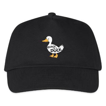 Quack I’m A Duck Lazy Halloween Costume - Kids’ Baseball Cap - black - Front
