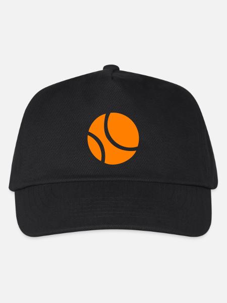 Abstract Orange Basketball - Kinder Basecap - Schwarz