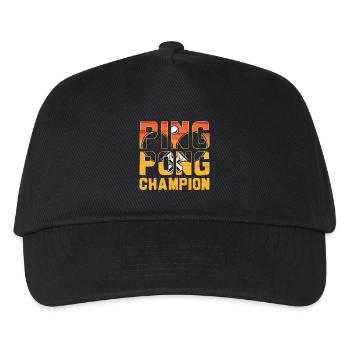 Ping Pong Champion Table Tennis Lover - Kids’ Baseball Cap - black - Front
