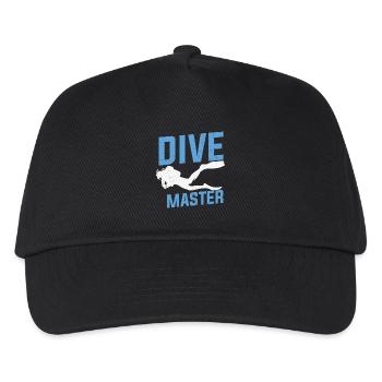 Tauchen Zitat Dive Master Scuba Diving - Kinder Basecap - Schwarz - Vorne