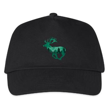 Climate Change Environmental Protection Deer Stag - Kids’ Baseball Cap - black - Front