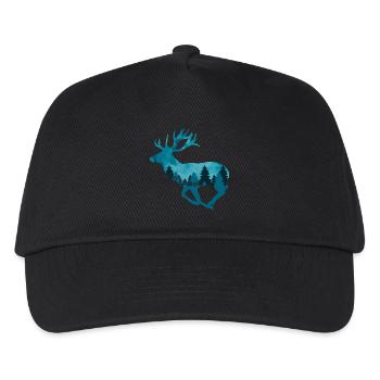 Climate Change Environmental Protection Deer Stag - Kids’ Baseball Cap - black - Front