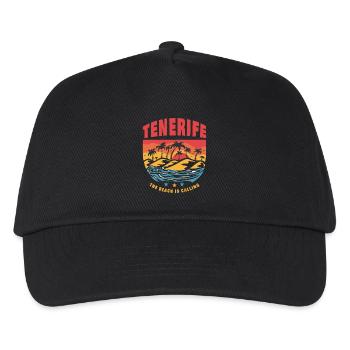 Teneriffa Beach Design - Kinder Basecap - Schwarz - Vorne
