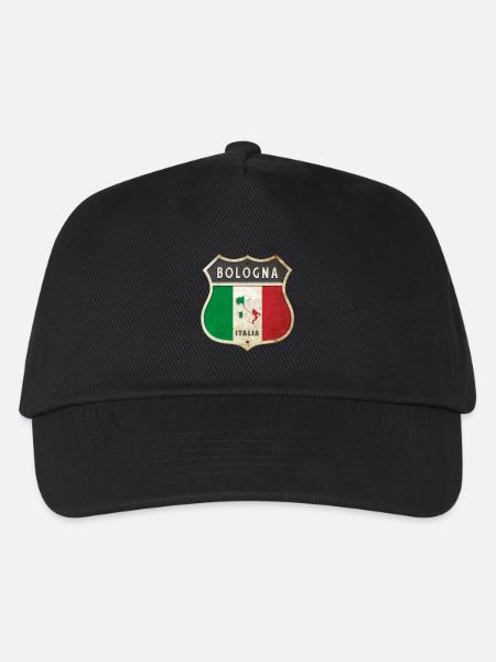 Bologna Italien Wappen Flaggen Design - Kinder Basecap - Schwarz