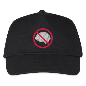 Bouclier interdit au cerveau - Casquette de baseball Enfant - noir - Devant