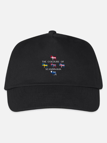 Scandinavie Drapeaux Moose Colors Norvège - Casquette de baseball Enfant - noir