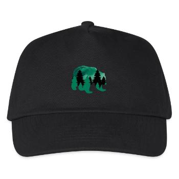 Climate Change Environmental Protection Bear - Kids’ Baseball Cap - black - Front
