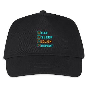 Mangez. Dormir. Squash. Répéter le design - Casquette de baseball Enfant - noir - Devant