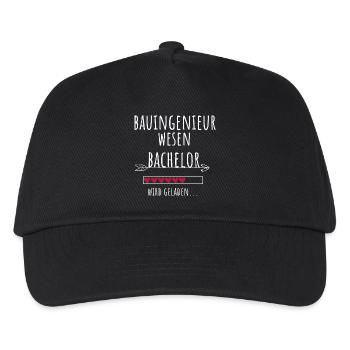 Bauingenieurwesen Bachelor Studium Geschenk - Kinder Basecap - Schwarz - Vorne
