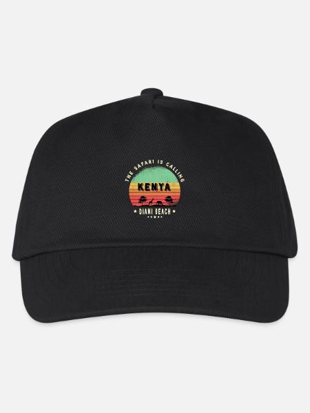 Diani Beach Kenia Safari Design - Kinder Basecap - Schwarz
