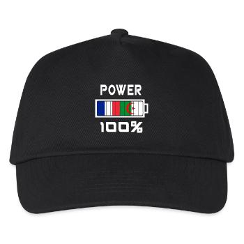 L'Algérie et la France Power 100 % - Casquette de baseball Enfant - noir - Devant