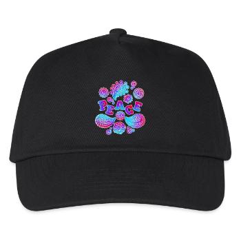 Peace Slogan Peace Movement Peace Love - Kids’ Baseball Cap - black - Front
