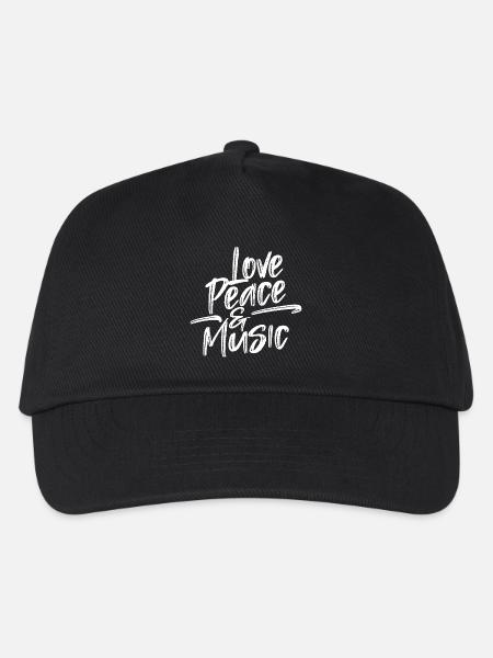 Love Statement Peace Freedom of Expression Pacifist - Kids’ Baseball Cap - black