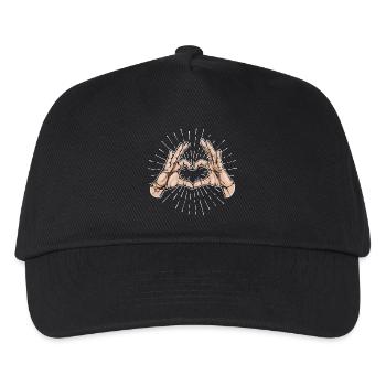 Cœur Paix Amour Humanité Mouvement pour la Paix - Casquette de baseball Enfant - noir - Devant