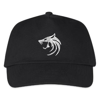 Weißer dämonischer Wolf - Kinder Basecap - Schwarz - Vorne