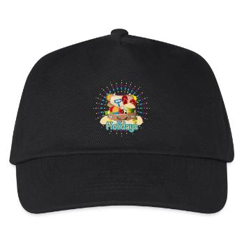 full of suitcases packed for the beach holiday - Kids’ Baseball Cap - black - Front