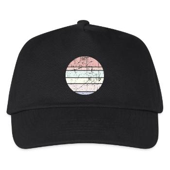 Hintergrund Pastell Kreis - Kinder Basecap - Schwarz - Vorne