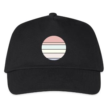 Hintergrund Pastell Kreis - Kinder Basecap - Schwarz - Vorne