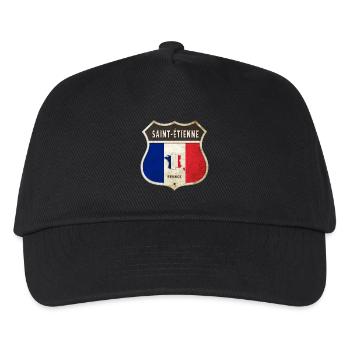 Saint-Étienne France Coat of Arms Flags Design - Kids’ Baseball Cap - black - Front