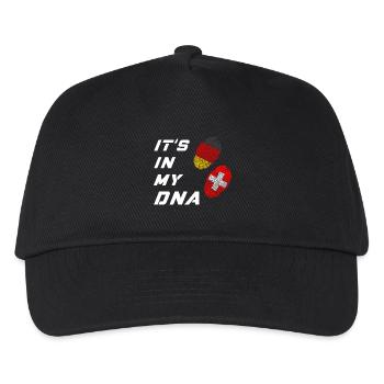 Dans mon ADN l’Allemagne et la Suisse - Casquette de baseball Enfant - noir - Devant