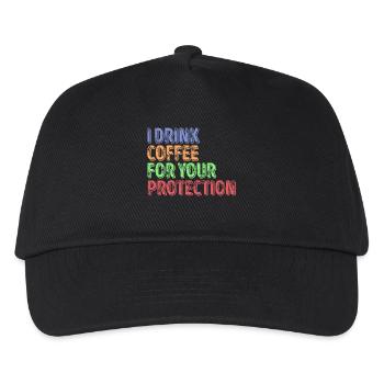 Caféine Café Déclaration humoristique Amateurs de café - Casquette de baseball Enfant - noir - Devant
