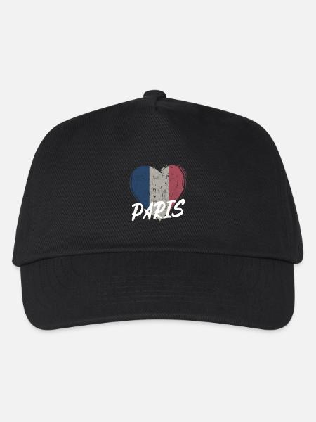 Retro-Abzeichen, Paris Frankreich ist meine Heimatstadt - Kinder Basecap - Schwarz