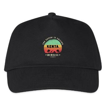 Mombasa Kenia Safari Design - Kinder Basecap - Schwarz - Vorne