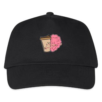 Kaffee Trinken Kaffeeliebhaber Kaffeetrinker - Kinder Basecap - Schwarz - Vorne