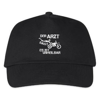 Motocross witzig Geschenk - Kinder Basecap - Schwarz - Vorne