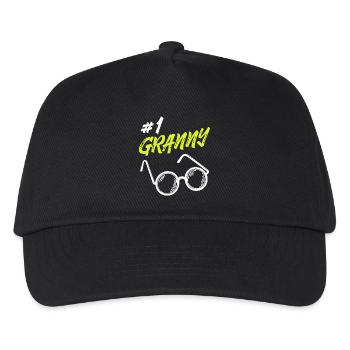 Statement Seniorin Brille Beste Omi Oma Großmutter - Kinder Basecap - Schwarz - Vorne