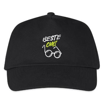 Beste Omi Oma Seniorin Brille Großmutter Statement - Kinder Basecap - Schwarz - Vorne