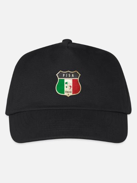 Pisa Italien Wappen Flaggen Design - Kinder Basecap - Schwarz