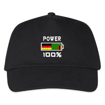 Deutschland und Sambia Power 100% - Kinder Basecap - Schwarz - Vorne
