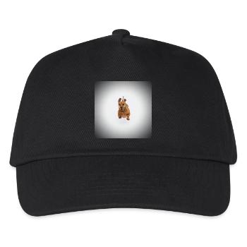 Brauner Dackel - Kinder Basecap - Schwarz - Vorne