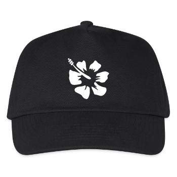 Flower White White Flower Flowers White Hibiscus - Kids’ Baseball Cap - black - Front