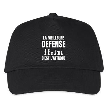 échec, échec et mat, joueur d'échecs - Casquette de baseball Enfant - noir - Devant