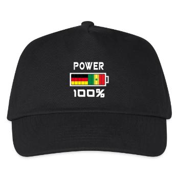 Allemagne et Sénégal Power 100% - Casquette de baseball Enfant - noir - Devant