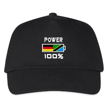 Deutschland und Tansania Power 100% - Kinder Basecap - Schwarz - Vorne