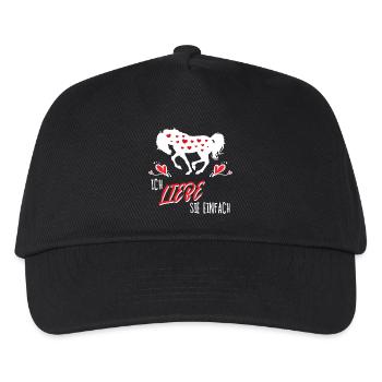 Horse Love Horses Heart Icelandic Horses Statement - Kids’ Baseball Cap - black - Front