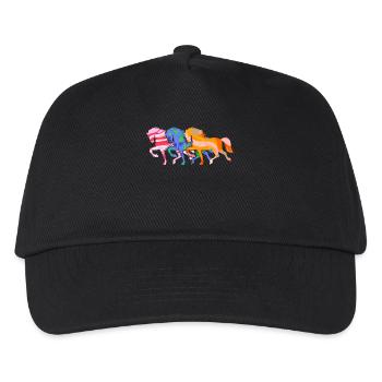 Icelandic Horses Gallop Horses Horse Love Icelanders - Kids’ Baseball Cap - black - Front