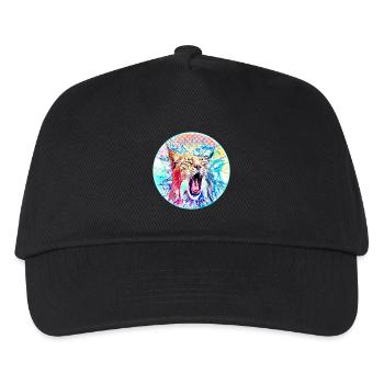 Lynx cat in freedom a wild cat - Kids’ Baseball Cap - black - Front