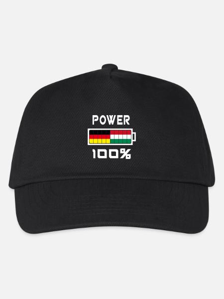 Deutschland und Ungarn Power 100% - Kinder Basecap - Schwarz