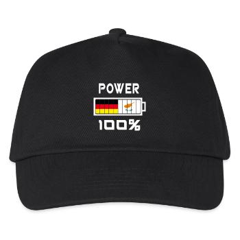 Allemagne et Chypre Power 100% - Casquette de baseball Enfant - noir - Devant
