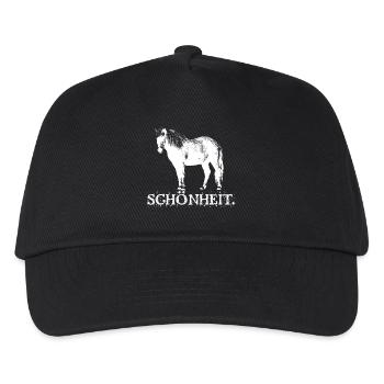 Vintage Pferde Islandpferde Spruch Pferdenarr - Kinder Basecap - Schwarz - Vorne