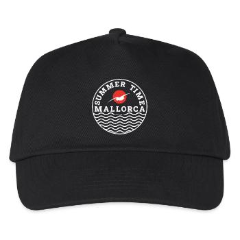 Mallorca Sommerzeit Logo - Kinder Basecap - Schwarz - Vorne