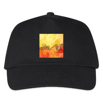 Elegante Rosen mit Noten - Kinder Basecap - Schwarz - Vorne