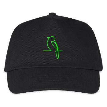 Leuchtender Vogel Linienkunst - Kinder Basecap - Schwarz - Vorne