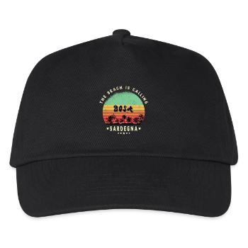 Bosa Sardinien Italien Strand Design - Kinder Basecap - Schwarz - Vorne