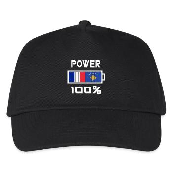 France and Kosovo are in power - Kids’ Baseball Cap - black - Front